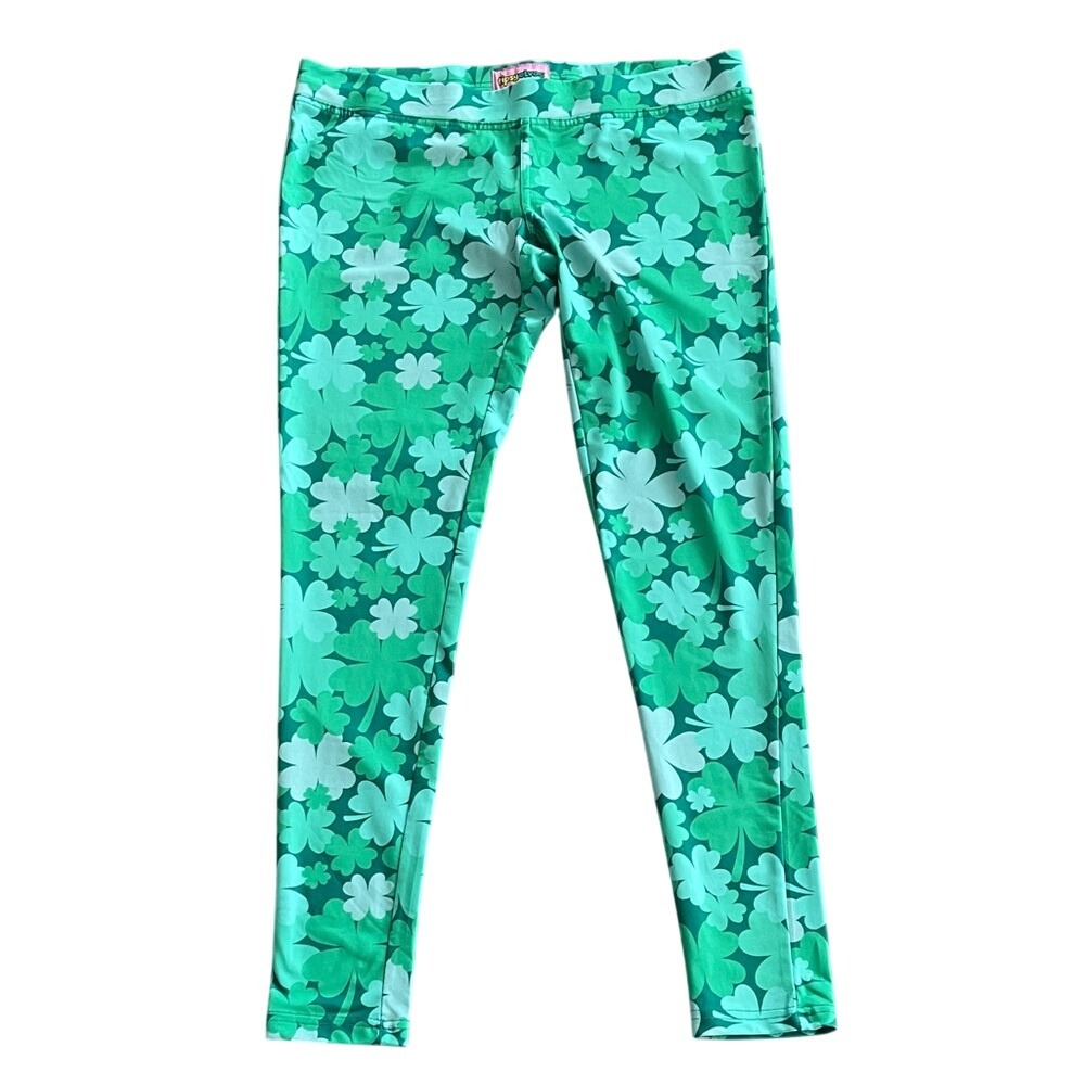 Tipsy Elves Green Shamrock St Patrick's Day‎ Women's Leggings Large